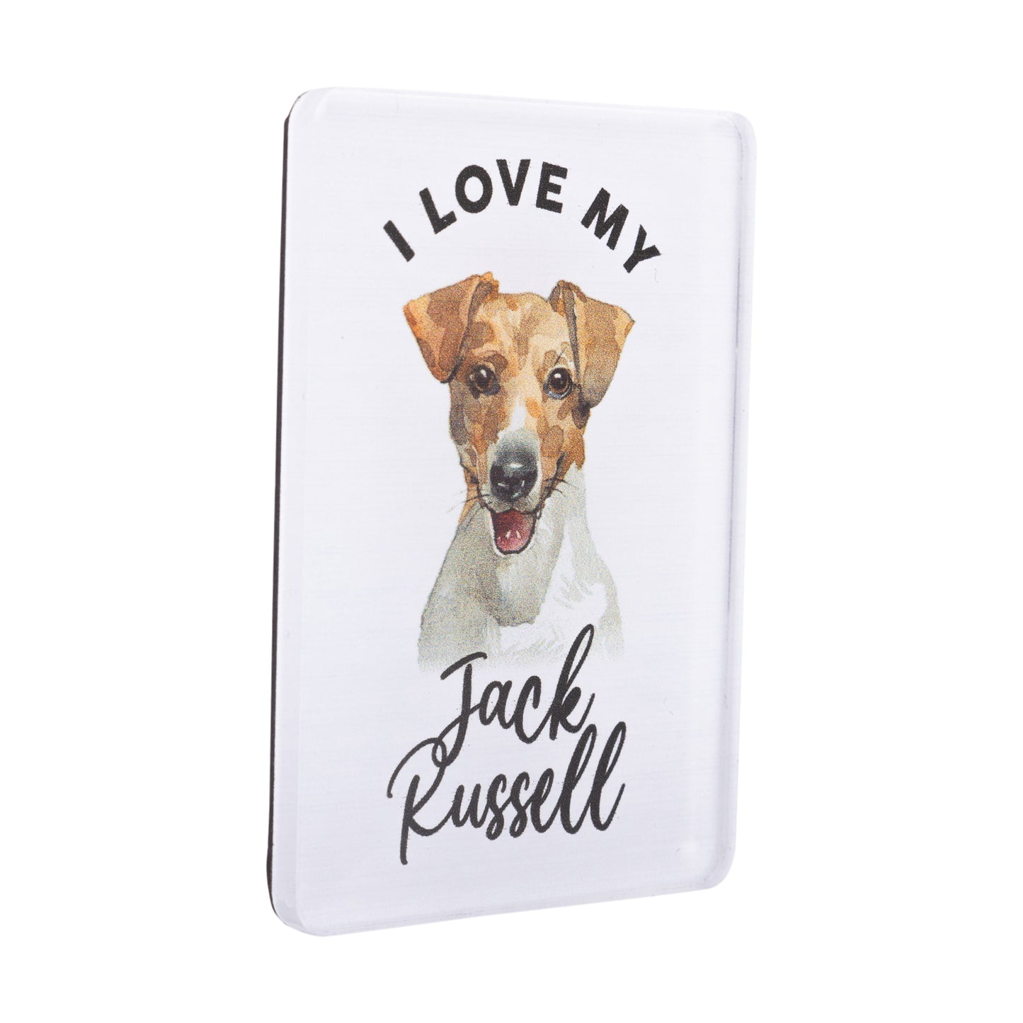 I LOVE MY PET ACRYLIC MAGNET JACK RUSSELL