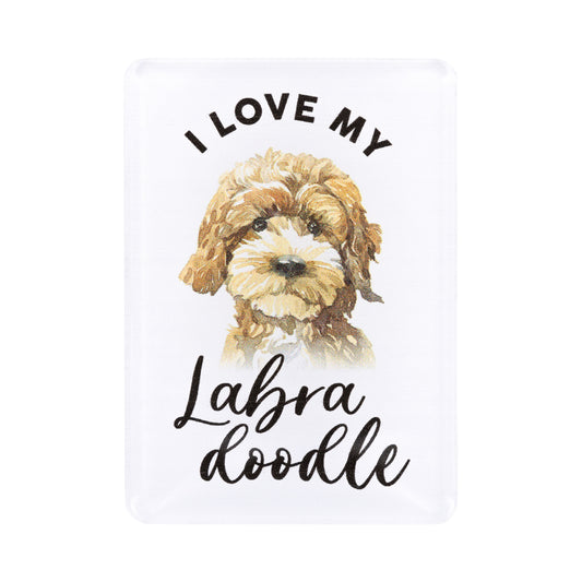 I LOVE MY PET ACRYLIC MAGNET LABRADOODLE