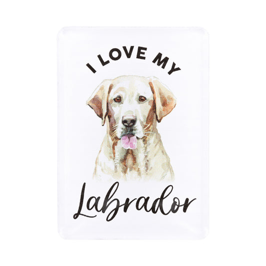 I LOVE MY PET ACRYLIC MAGNET LABRADOR