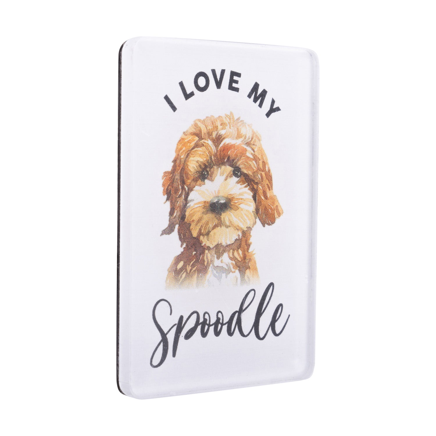 I LOVE MY PET ACRYLIC MAGNET SPOODLE