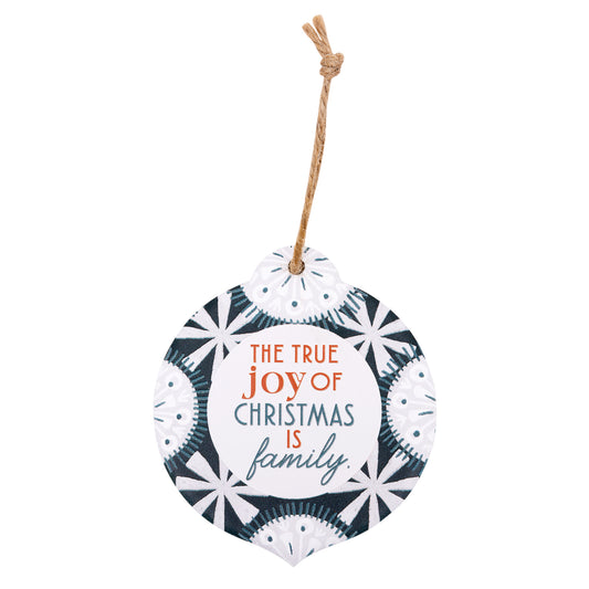 CHRISTMAS CERAMIC HANGING KEEPSAKE FAMILY