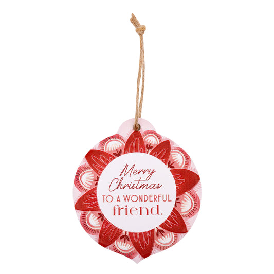 CHRISTMAS CERAMIC HANGING KEEPSAKE FRIEND