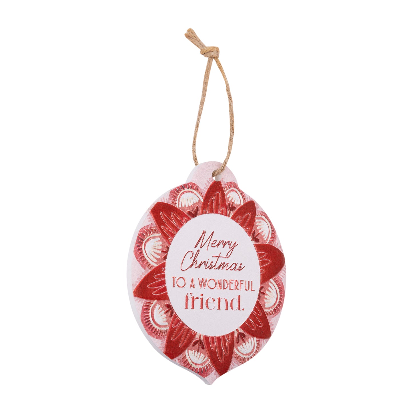 CHRISTMAS CERAMIC HANGING KEEPSAKE FRIEND