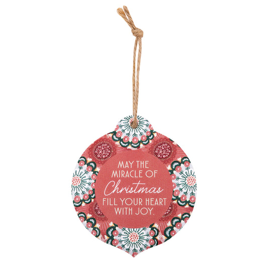 CHRISTMAS CERAMIC HANGING KEEPSAKE JOY