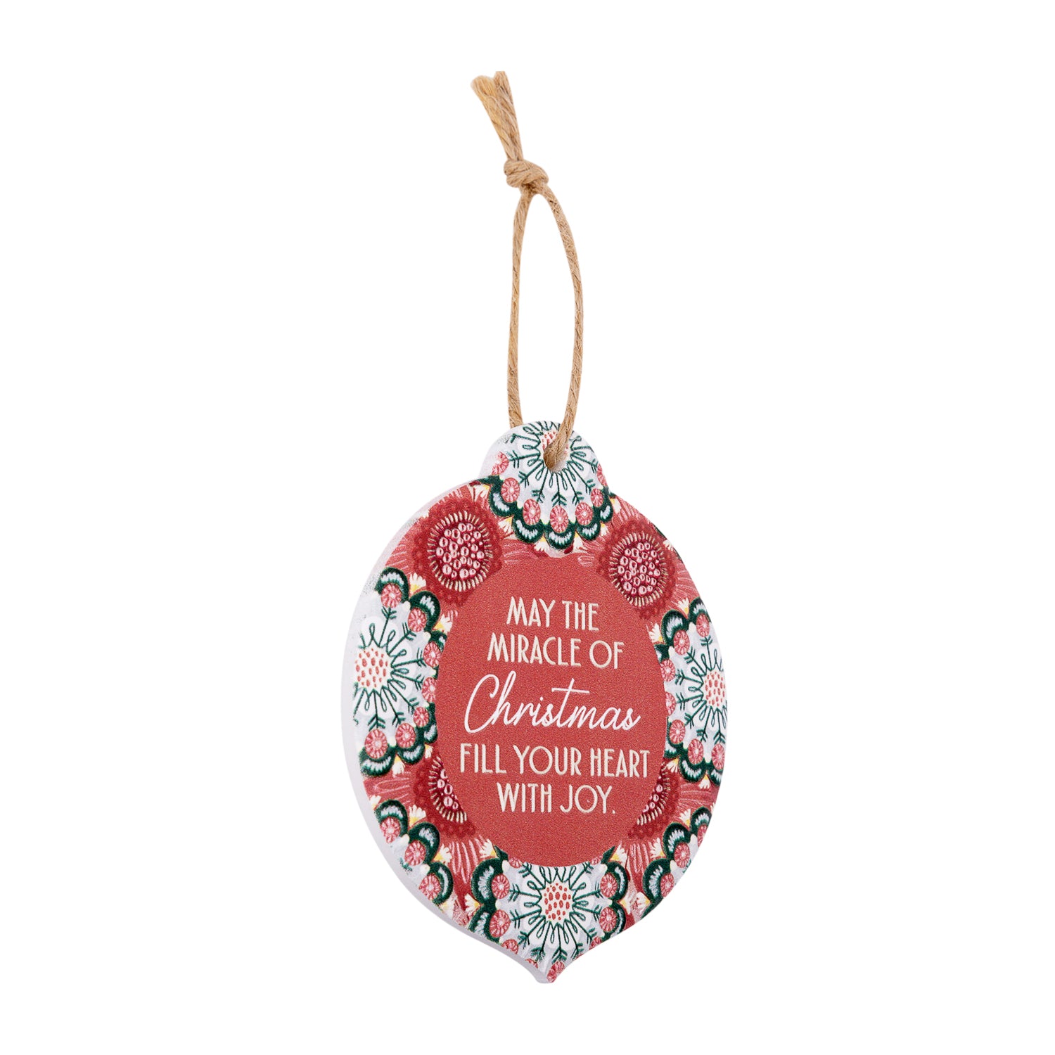 CHRISTMAS CERAMIC HANGING KEEPSAKE JOY