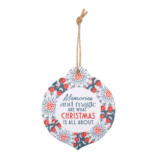 CHRISTMAS CERAMIC HANGING KEEPSAKE MEMORIES