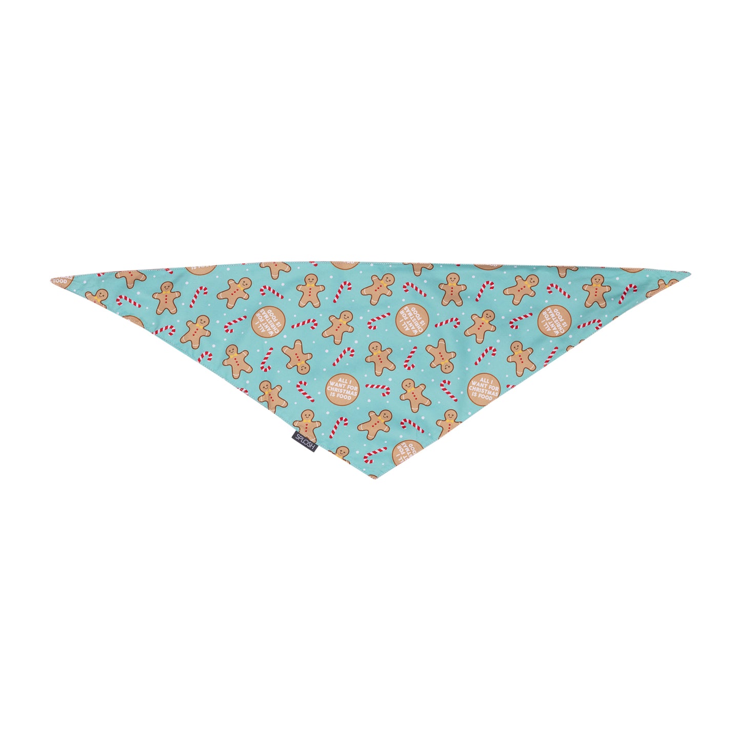 CHRISTMAS DOG BANDANA GINGERBREAD DESIGN