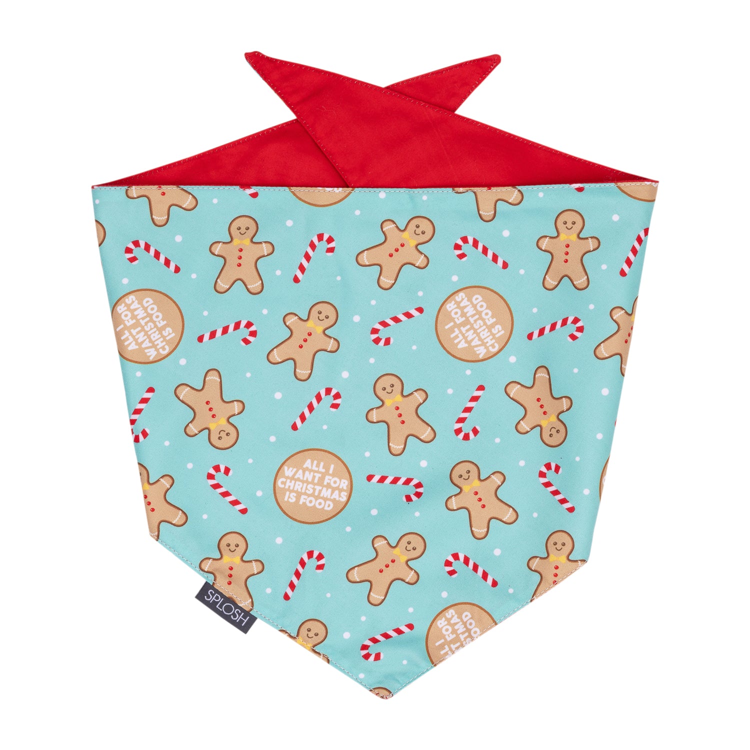 CHRISTMAS DOG BANDANA GINGERBREAD DESIGN