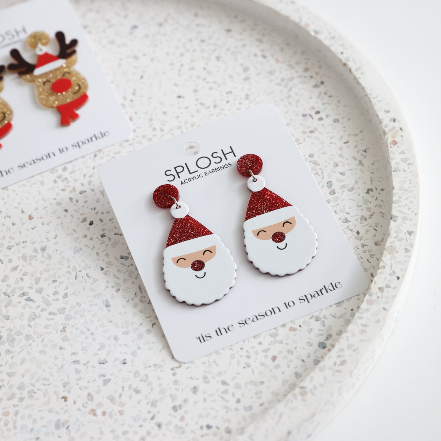 CHRISTMAS EARRINGS SANTA DESIGN