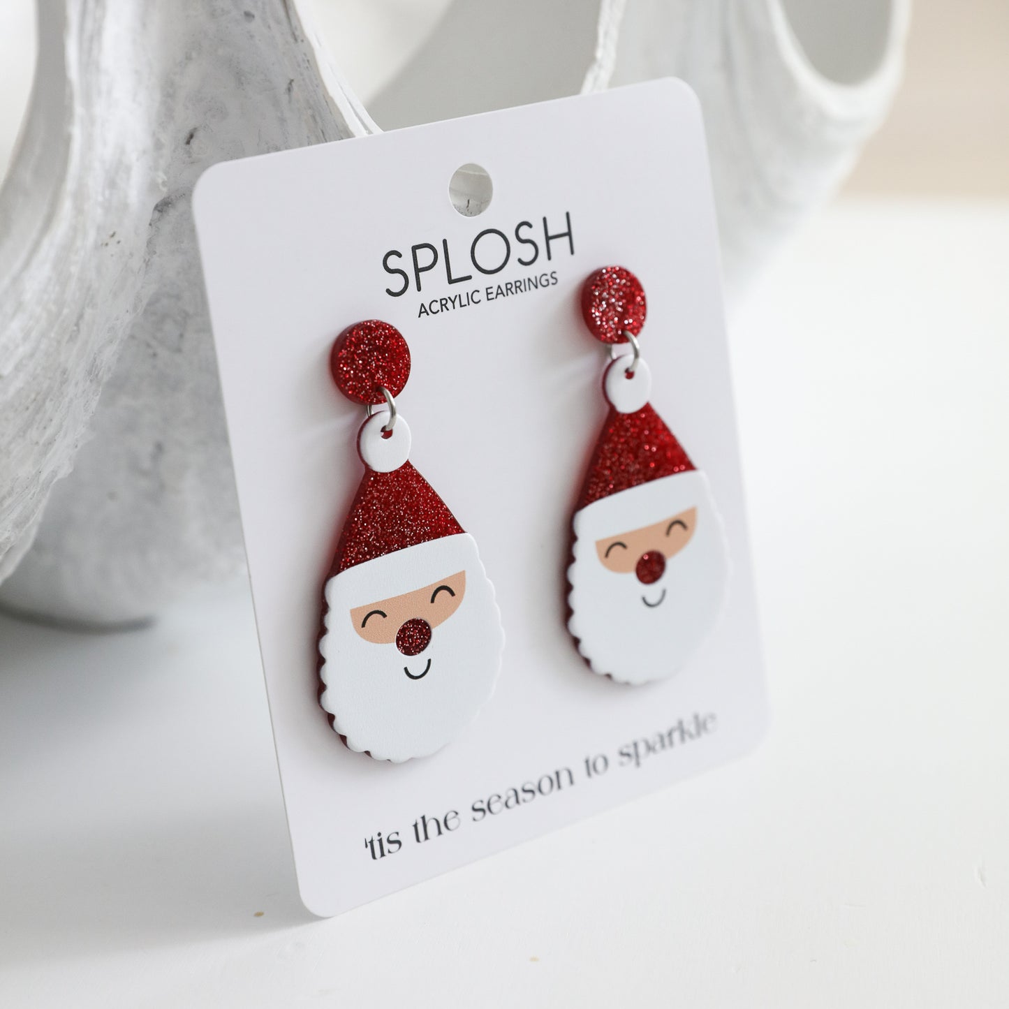 CHRISTMAS EARRINGS SANTA DESIGN