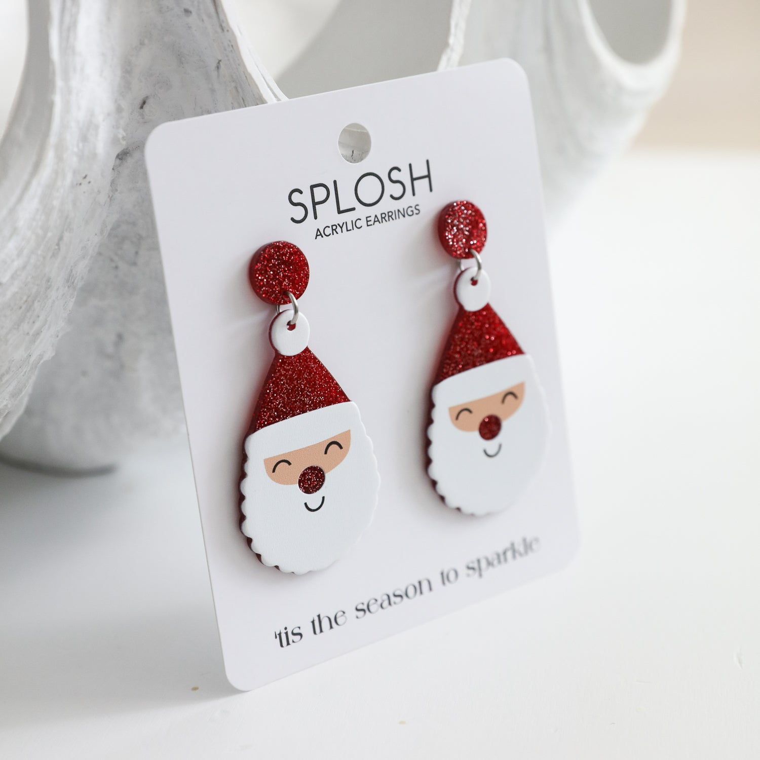 CHRISTMAS EARRINGS SANTA DESIGN