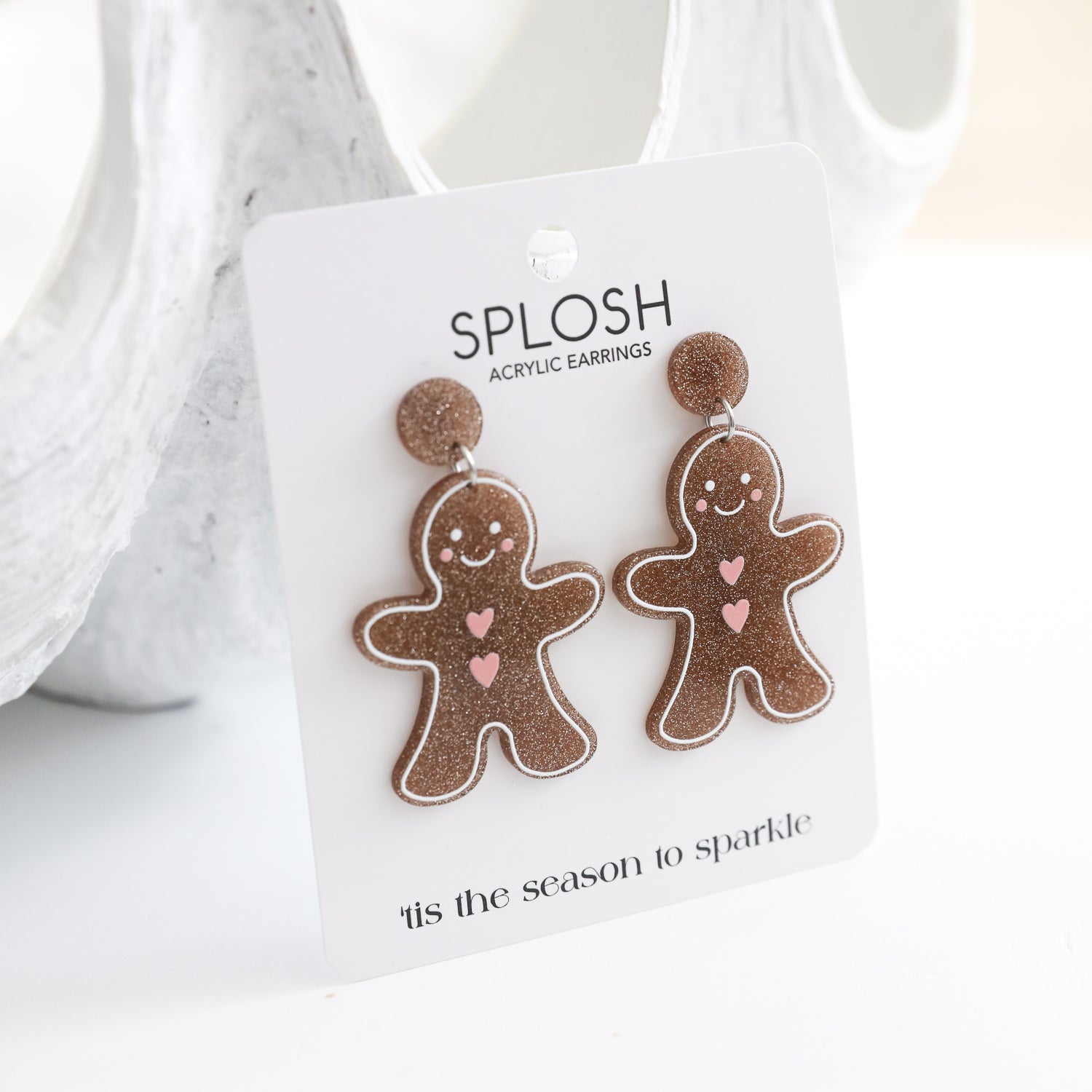 CHRISTMAS EARRINGS GINGERBREAD MAN DESIGN