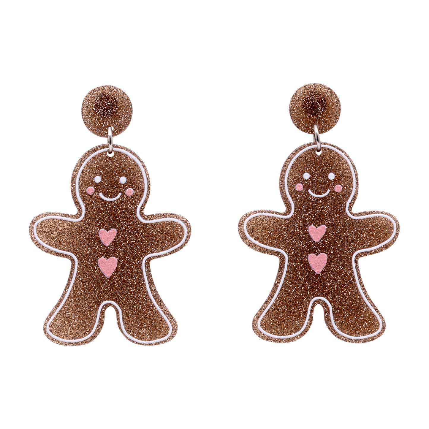 CHRISTMAS EARRINGS GINGERBREAD MAN DESIGN