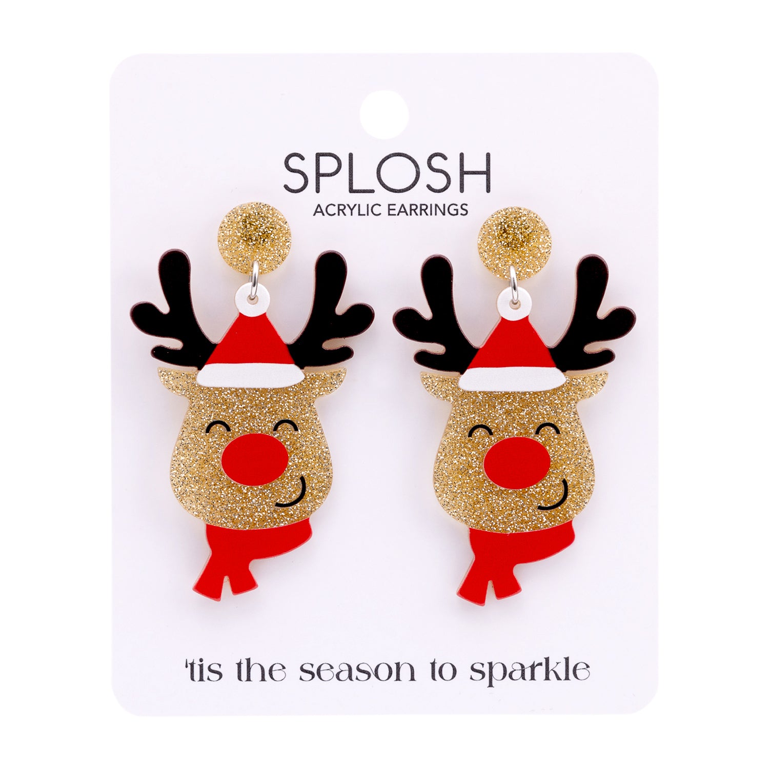 CHRISTMAS EARRINGS RUDOLPH DESIGN