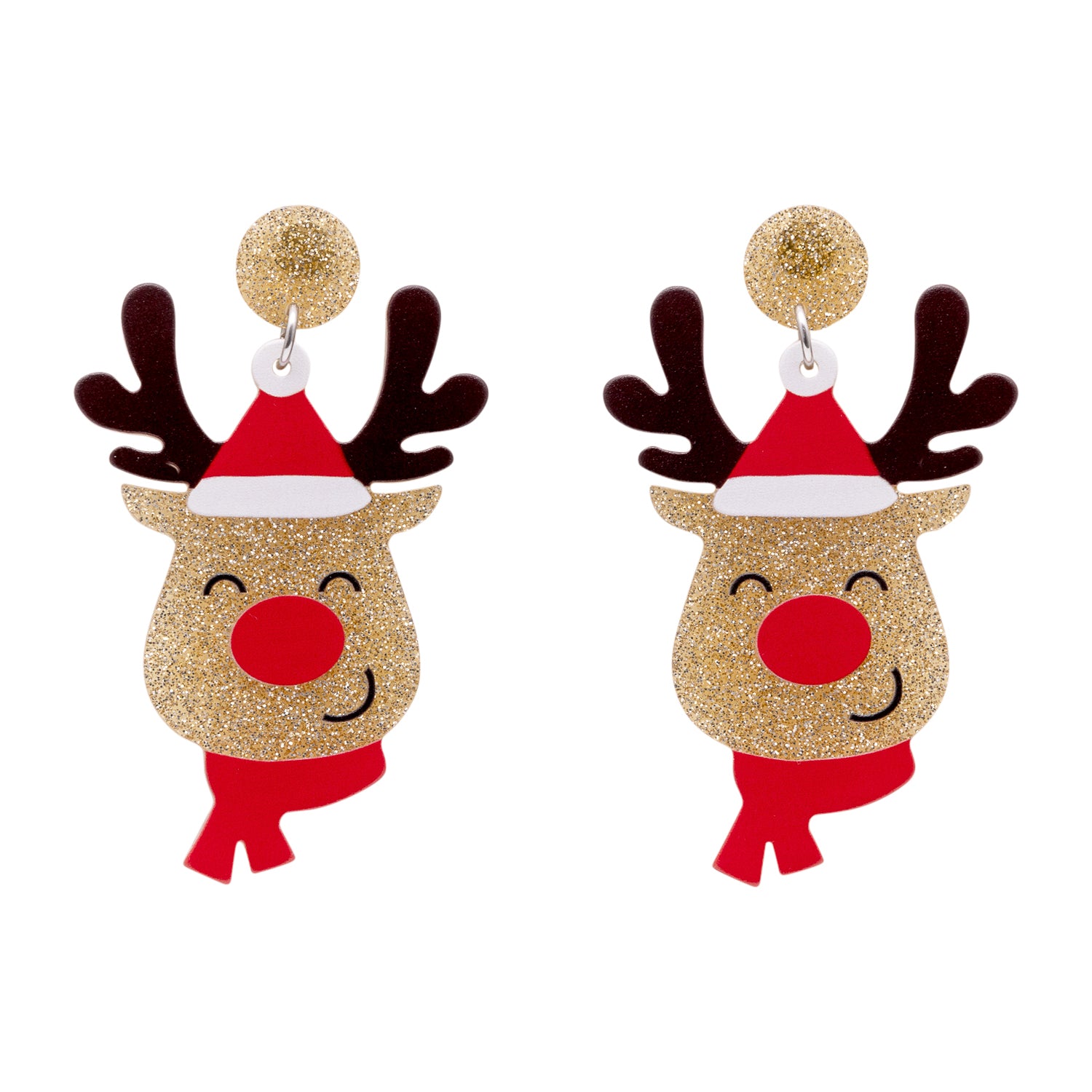 CHRISTMAS EARRINGS RUDOLPH DESIGN