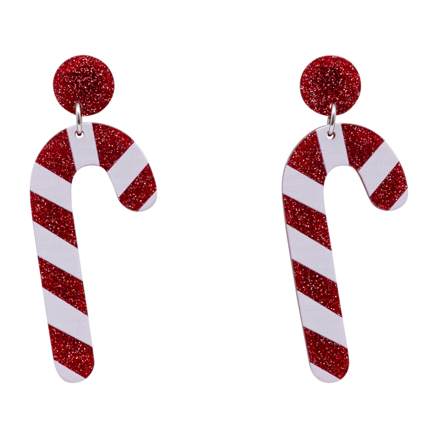 CHRISTMAS EARRINGS CANDY CANE DESIGN