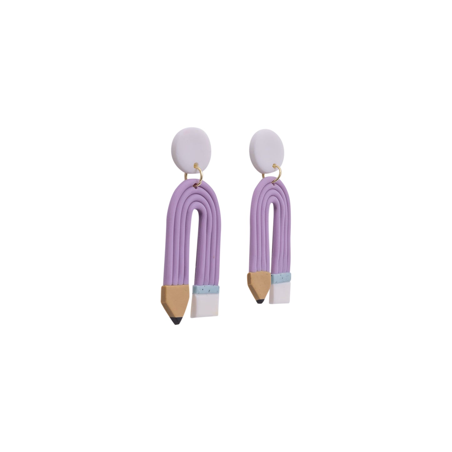 TEACHER EARRINGS PURPLE PENCIL