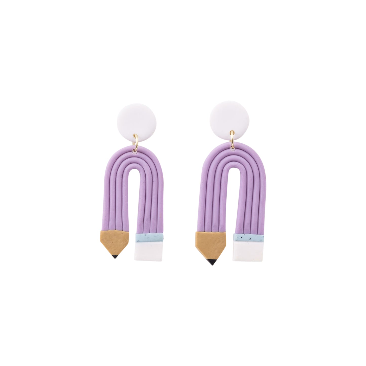 TEACHER EARRINGS PURPLE PENCIL