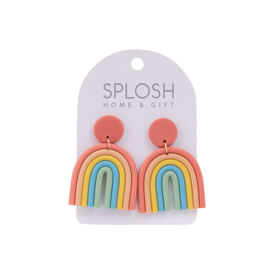 TEACHER EARRINGS RAINBOW