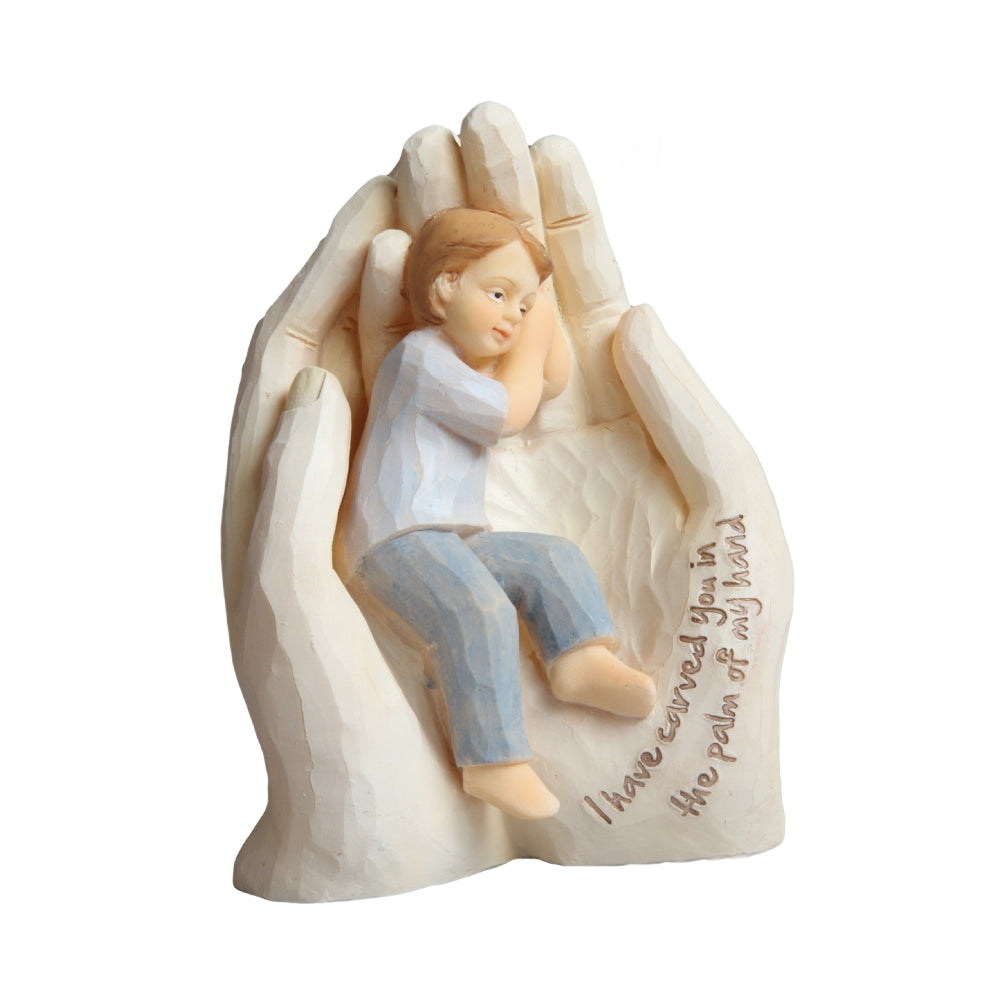 PALM IN MY HAND FIGURINE BOY