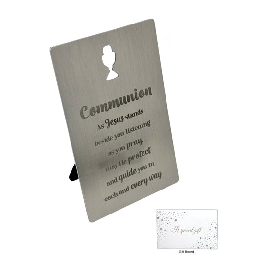 STAINLESS STEEL METAL PLAQUE COMMUNION