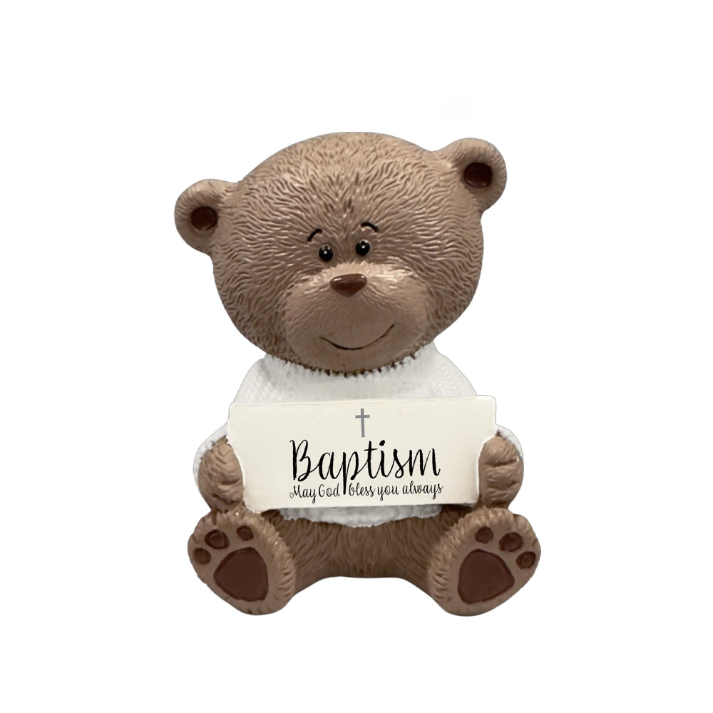 TEDDY MOMENTS RESIN BEAR BAPTISM