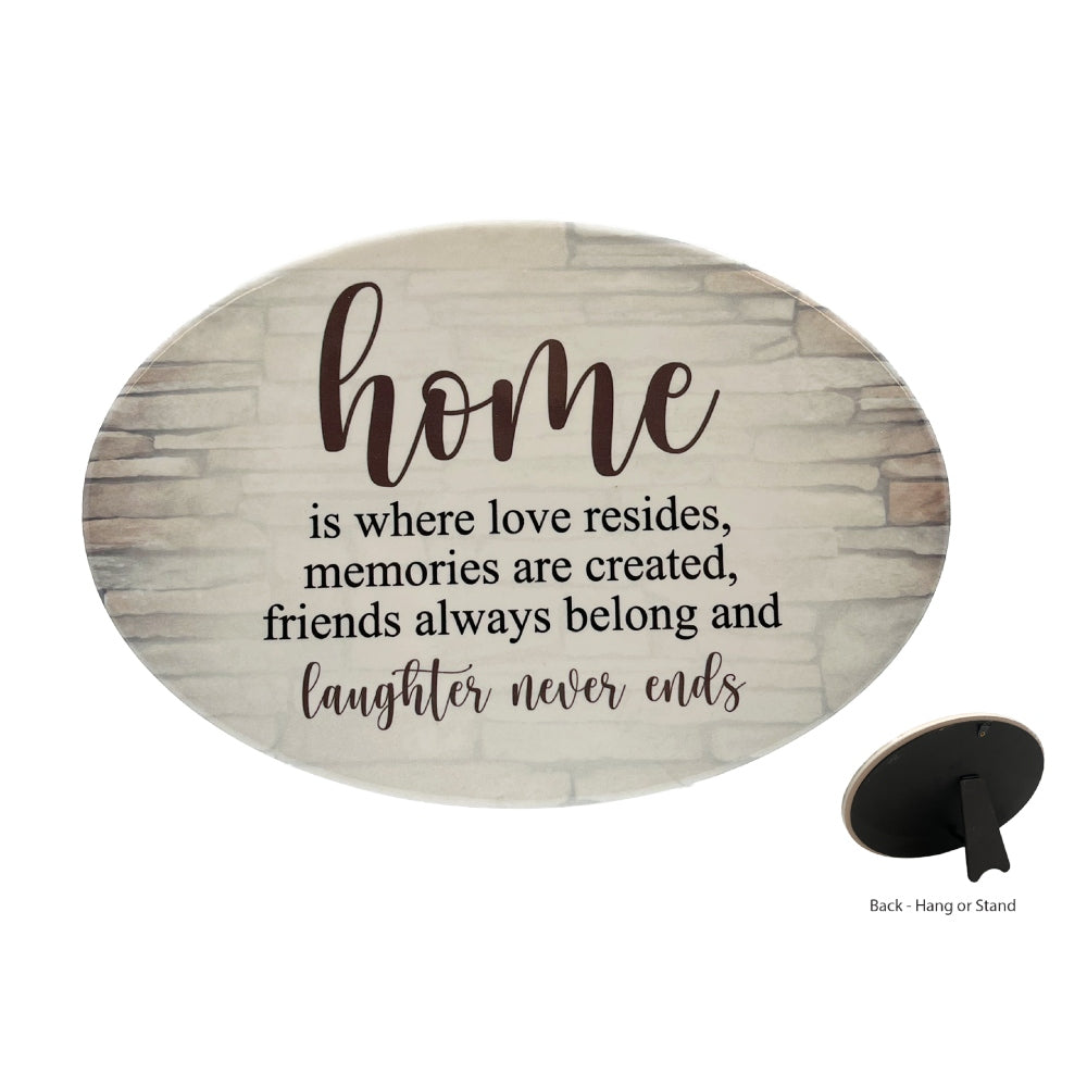 HOME WARMER OVAL CERAMIC PLAQUE HOME