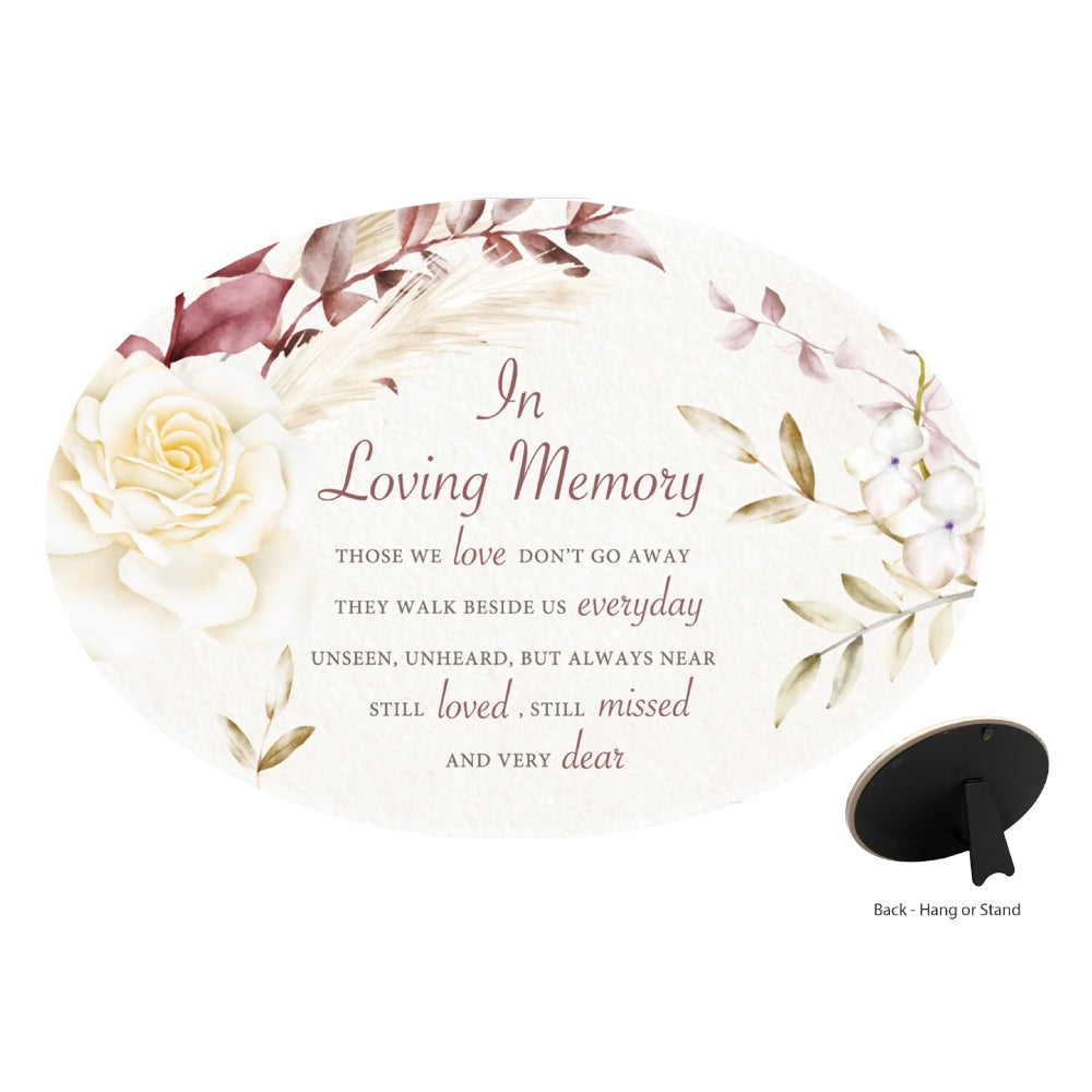 HOME WARMER OVAL CERAMIC PLAQUE MEMORIAL