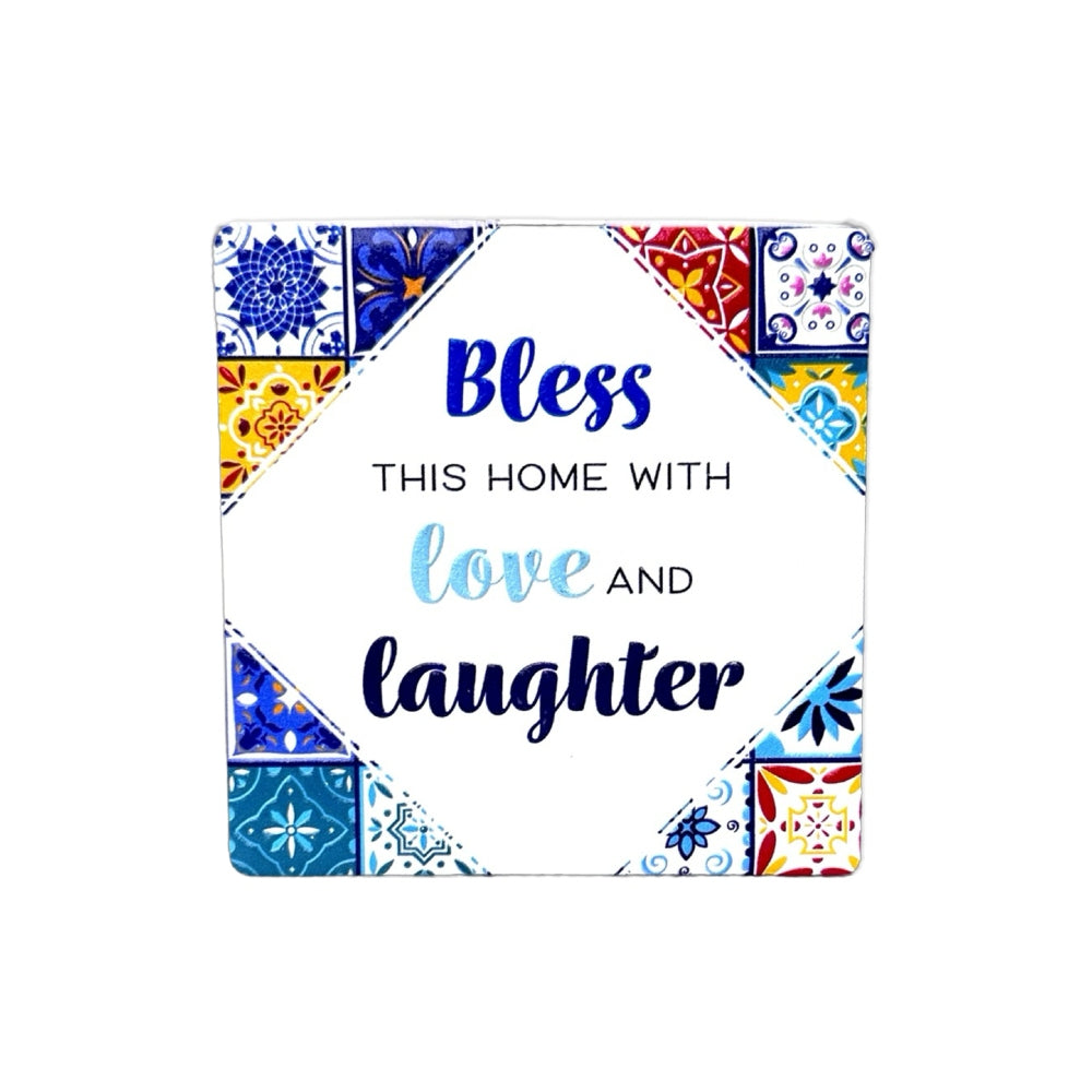 AMALFI CERAMIC MAGNET WITH VERSE BLESS THIS HOME