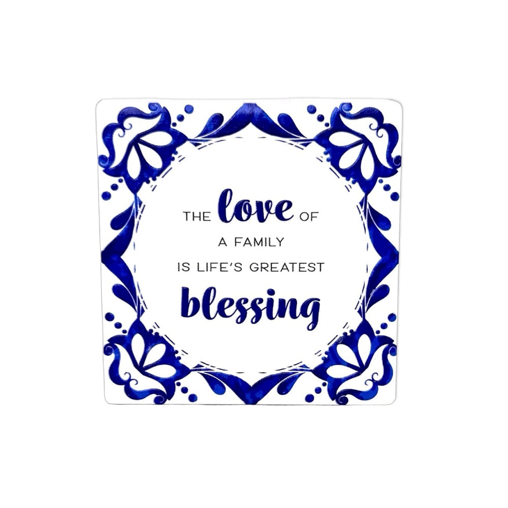 AMALFI CERAMIC MAGNET WITH VERSE LOVE OF A FAMILY