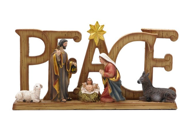 GATTO & CO CHRISTMAS NATIVITY HOLY FAMILY PEACE 10CM