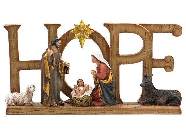 GATTO & CO CHRISTMAS NATIVITY SCENE HOLY FAMILY HOPE 10CM