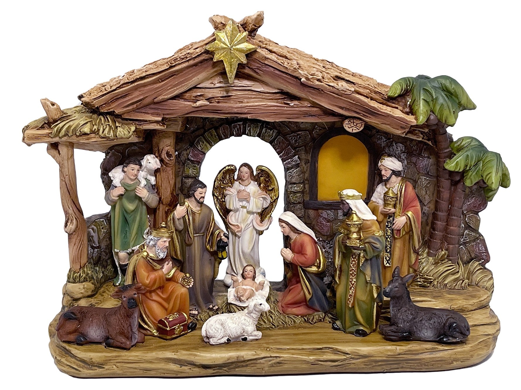 GATTO & CO CHRISTMAS NATIVITY SCENE ALL IN ONE SET 26CM – King of Gifts