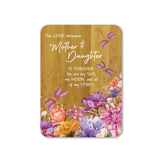 LISA POLLOCK AFFIRMATIONS PLAQUE DRAGONFLY FIELDS MOTHER DAUGHTER