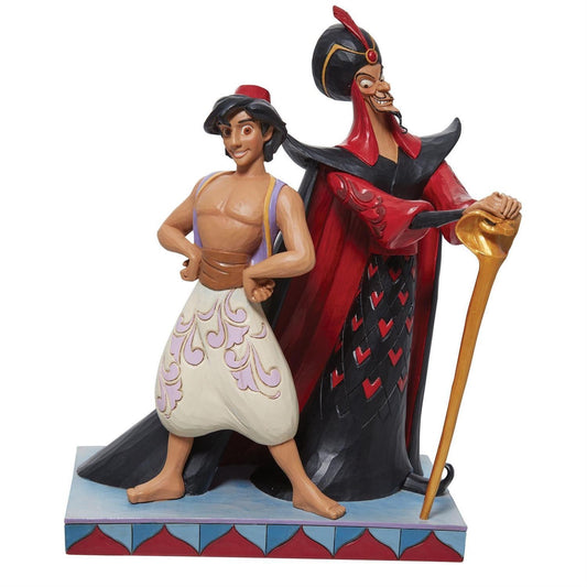 DISNEY TRADITIONS BY JIM SHORE ALADDIN & JAFAR GOOD VS EVIL FIGURINE