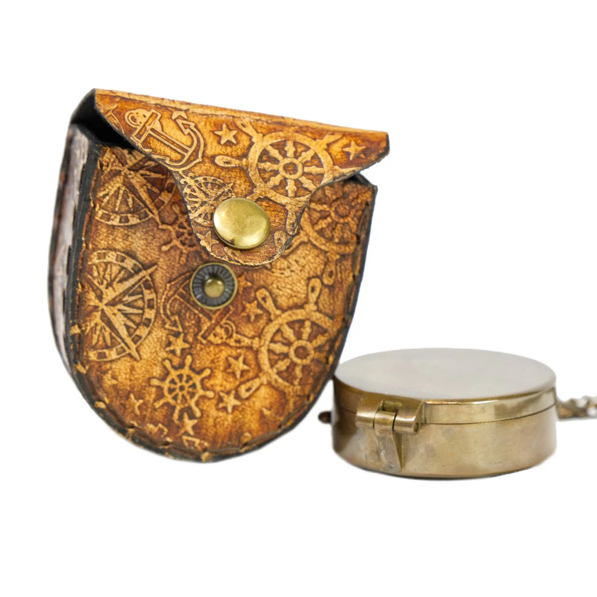 Brass Compass Plain Design Engravable