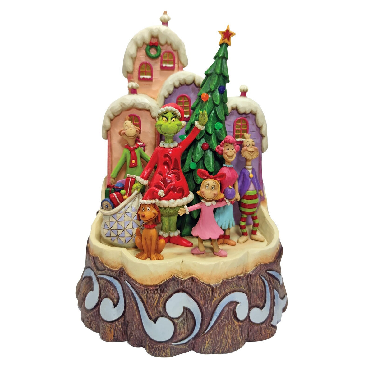 THE GRINCH BY JIM SHORE LED CARVED BY HEART 22CM