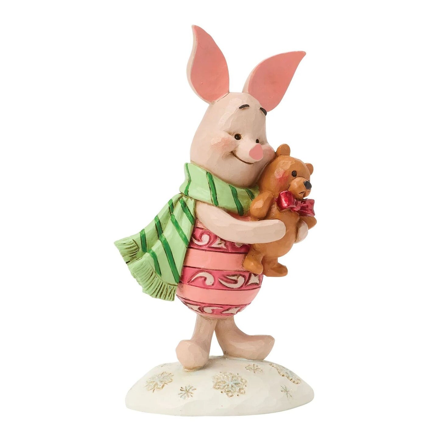 DISNEY TRADITIONS BY JIM SHORE CHRISTMAS PIGLET WITH TEDDY BEAR