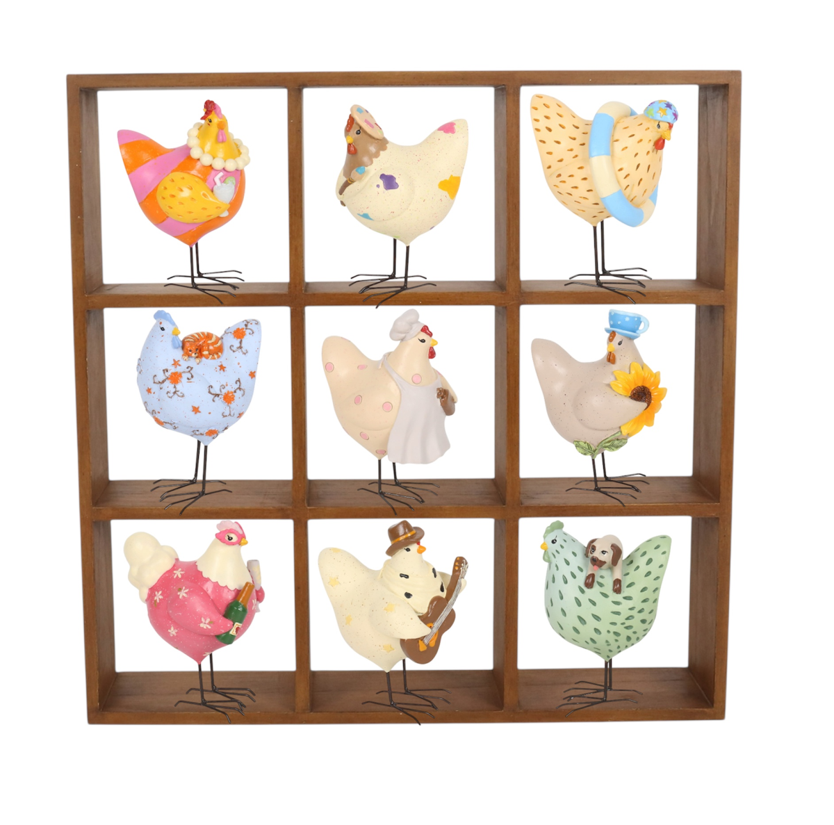 RESIN CHICKEN FIGURINE FRIEDA "CREATIVE LITTLE CLUCKER"