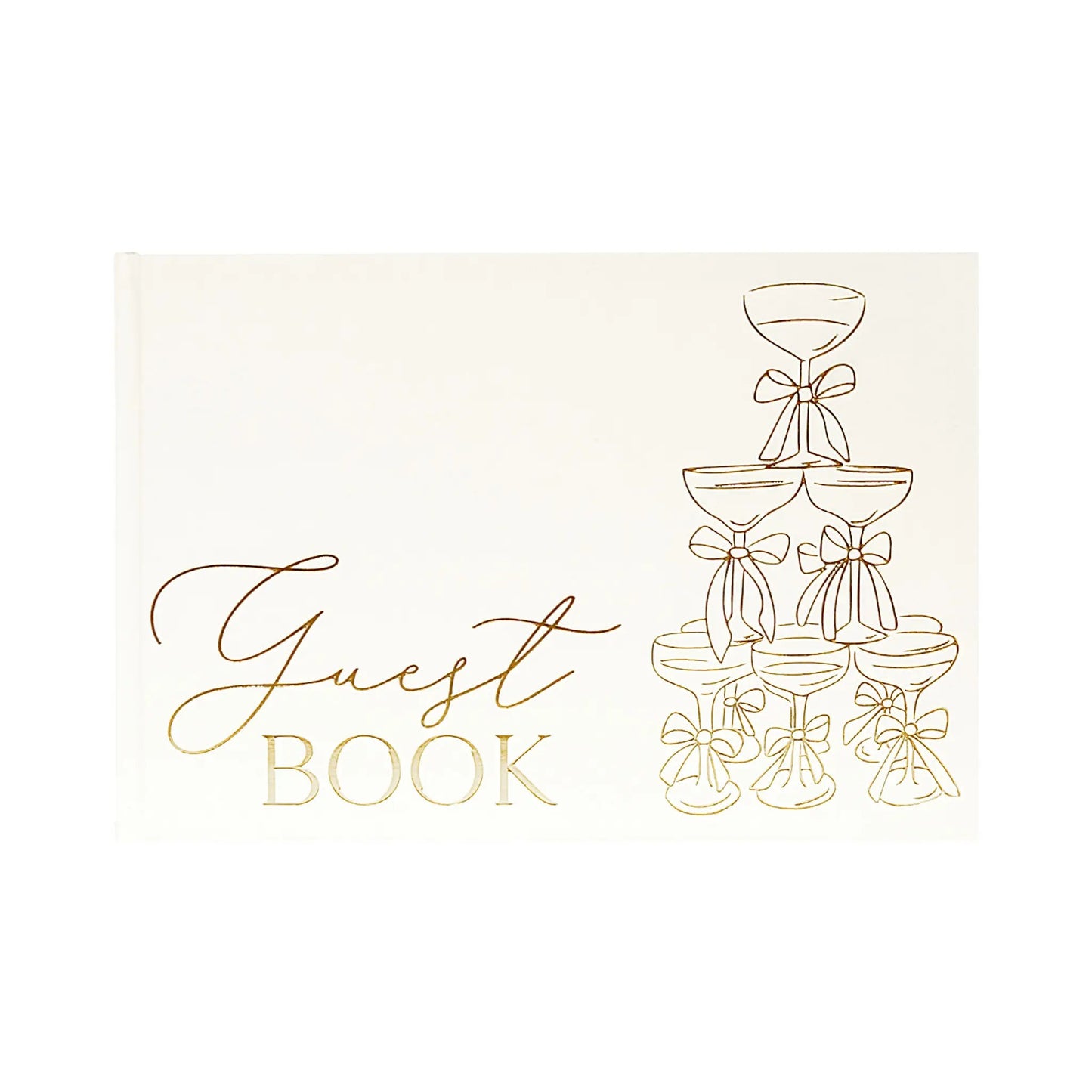 Wedding Guest Book Cream & Gold