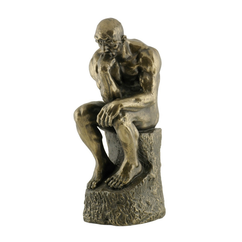 VERONESE DESIGNS BRONZE AUGUSTE RODIN'S "THE THINKER" FIGURINE 25CM