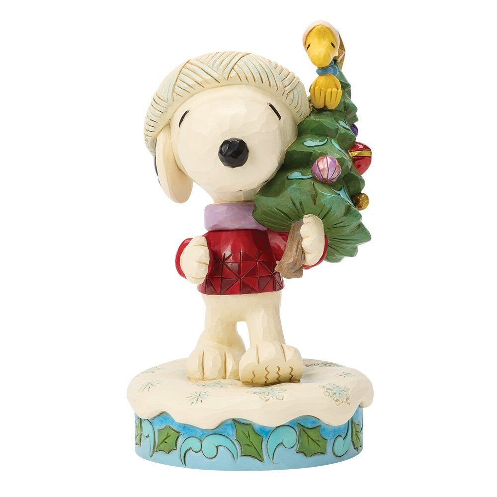 Peanuts By Jim Shore Snoopy & Woodstock Holding Tree