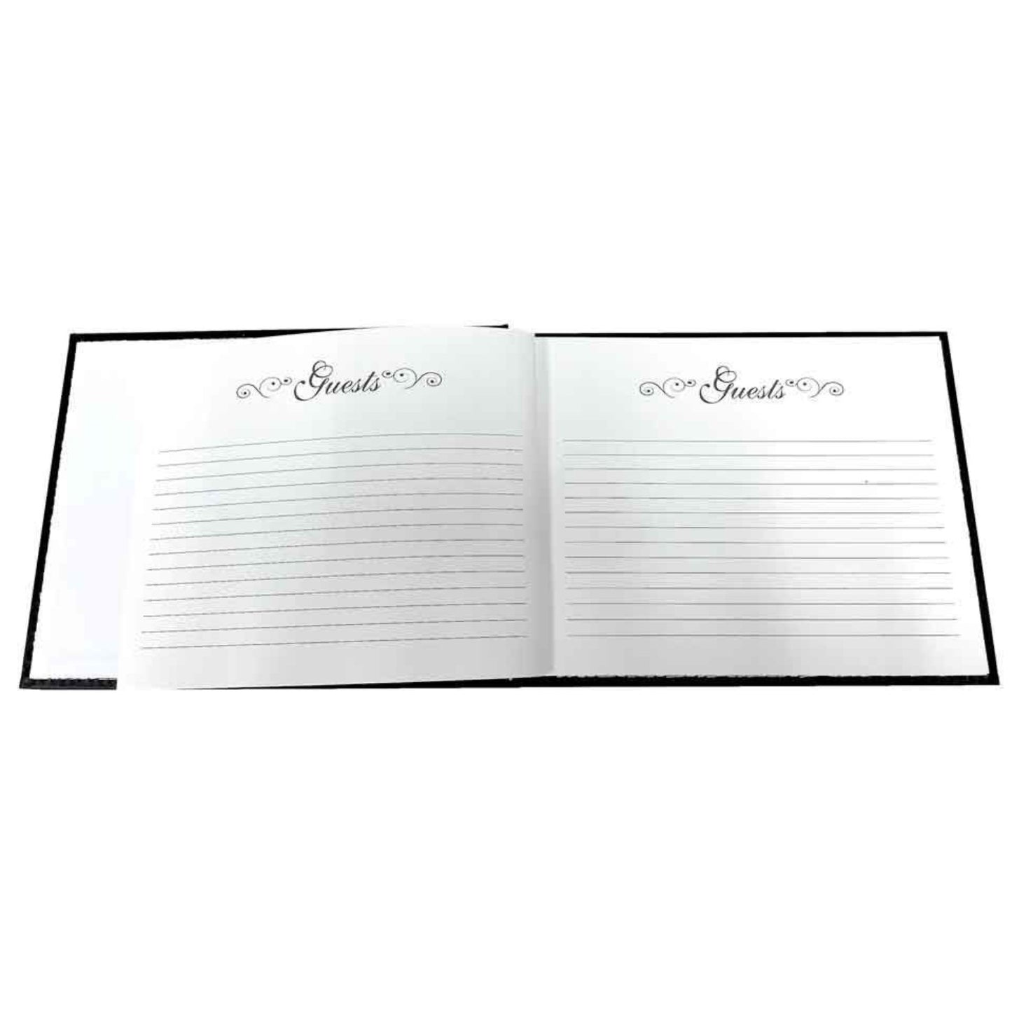GUEST BOOK BLACK WITH SILVER WRITING 21ST BIRTHDAY