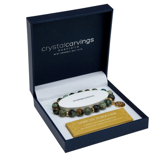 Bramble Bay Bracelet African Turquoise Gold Tree Of Life Charm
