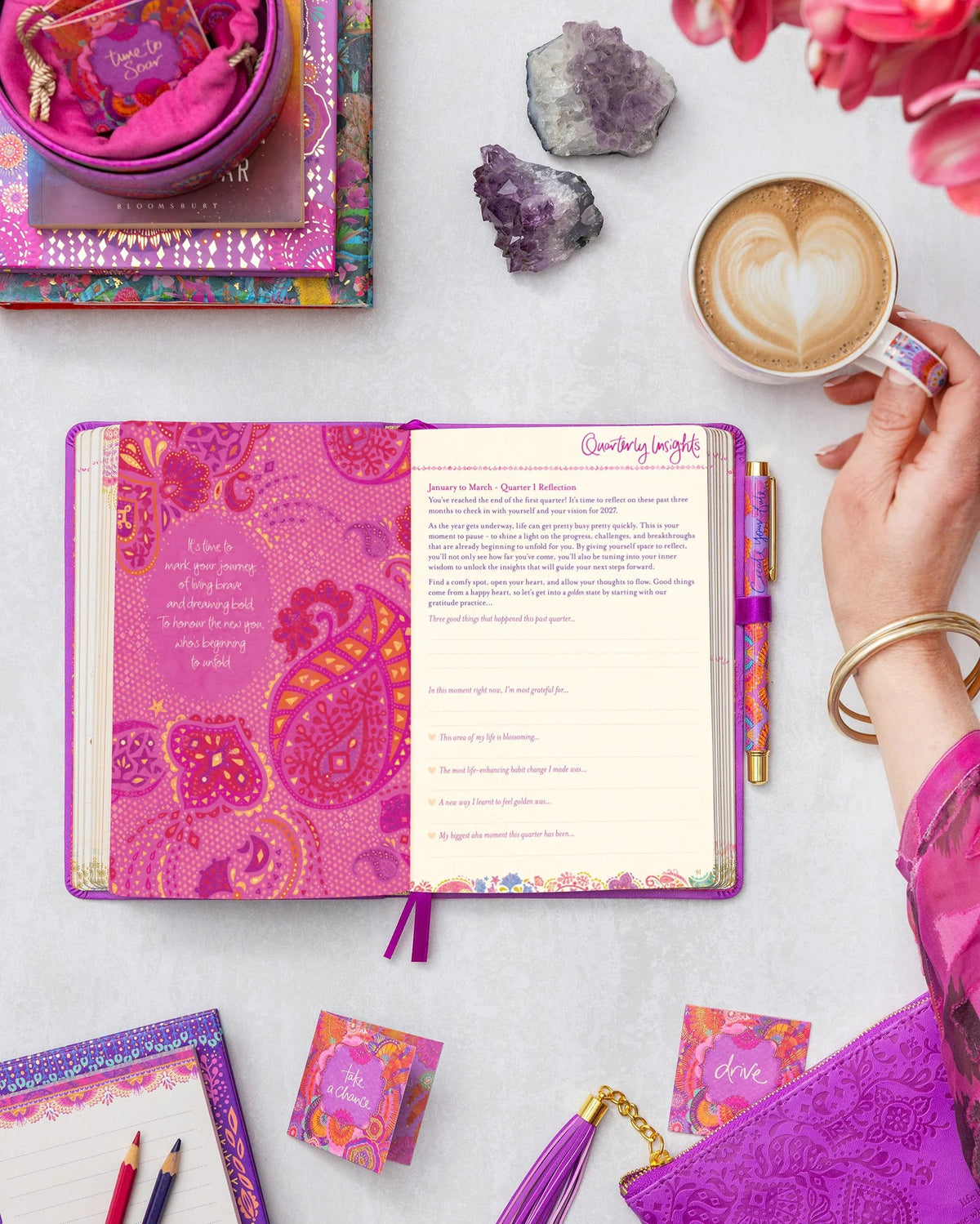 Intrinsic 2027 Diary Planner The Year To Create Magic - Berry Bliss Purple