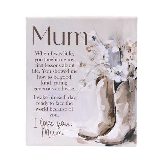 Saddle & Bloom Verse Plaque Mum