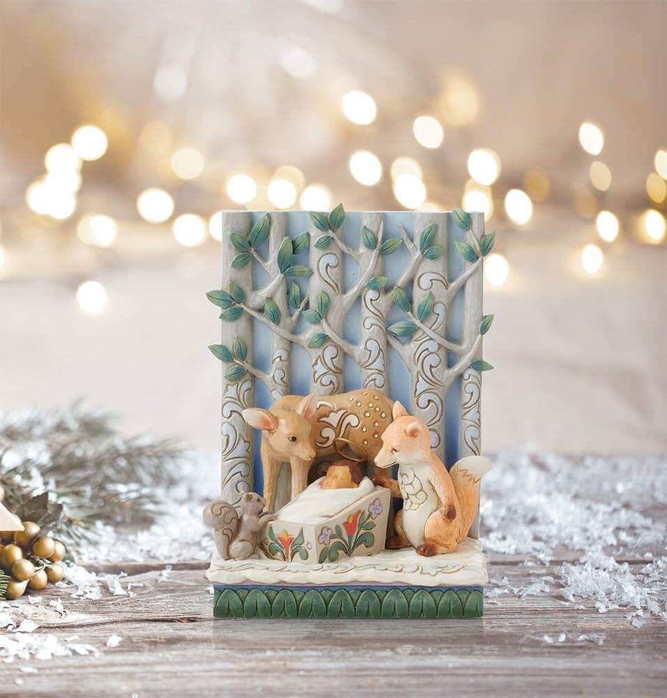 Heartwood Creek By Jim Shore Baby Jesus With Animals Figurine