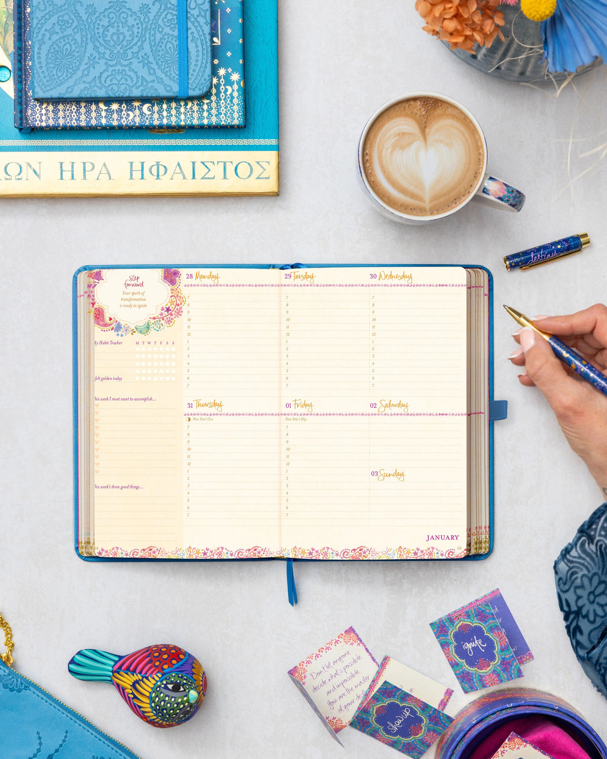 Intrinsic 2027 Diary Planner The Year For New Beginnings - Bahama Blue