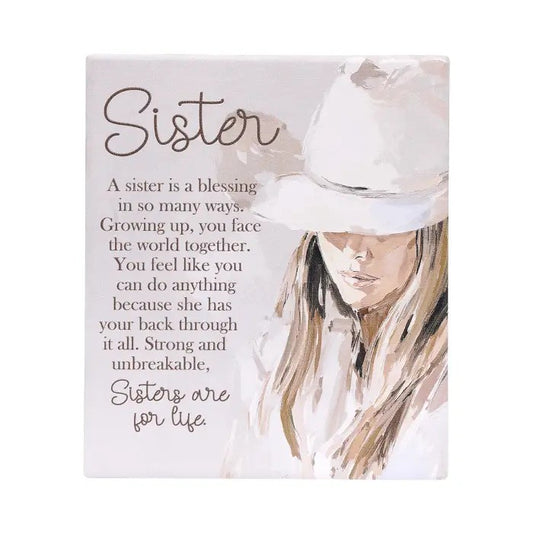 Saddle & Bloom Verse Plaque Sister