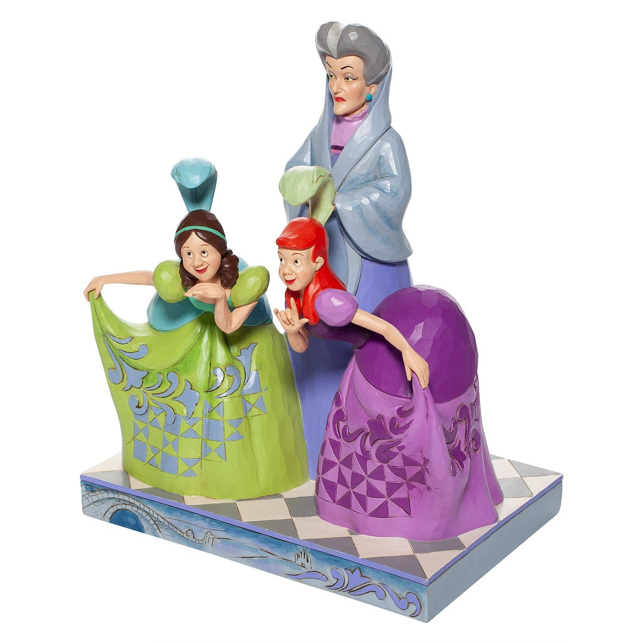 DISNEY TRADITIONS BY JIM SHORE LADY TREMAINE, ANASTASIA & DRIZELLA 21.5CM